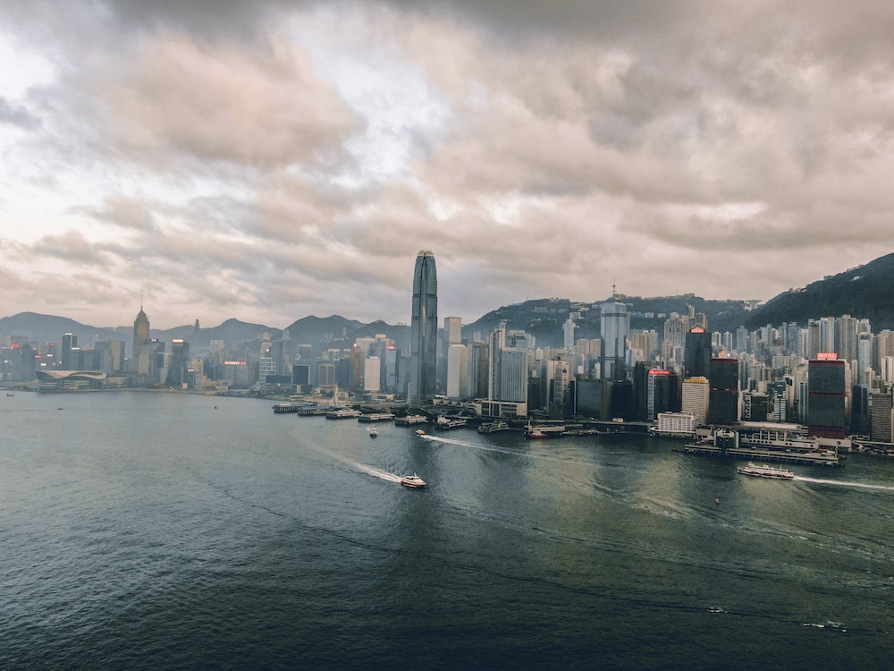 International Commerce Center - a big skyscraper in Hong Kong